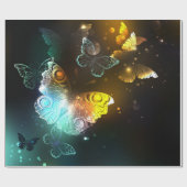 明るい蝶と夜の蝶 ラッピングペーパー (フラット)