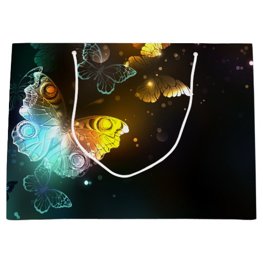 明るい蝶と夜の蝶 ラージペーパーバッグ (正面)