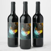 明るい蝶と夜の蝶 ワインラベル (ボトル)