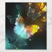 明るい蝶と夜の蝶 ワインラベル (シングルラベル)