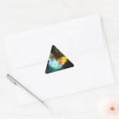 明るい蝶と夜の蝶 三角形シール (封筒)