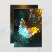 明るい蝶と夜の蝶 出欠カード (正面/裏面)