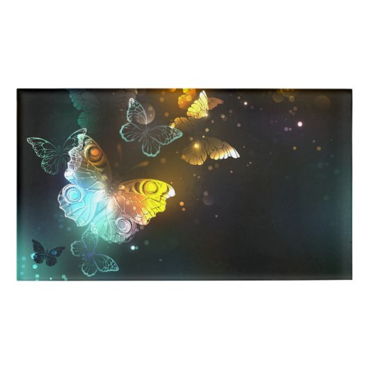 明るい蝶と夜の蝶 名札 (正面)