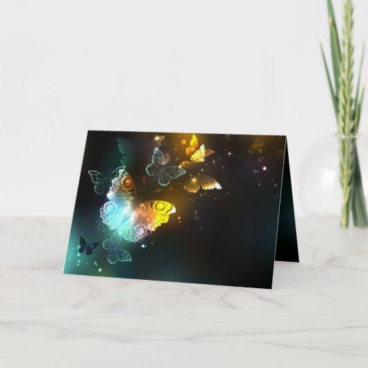 明るい蝶と夜の蝶 招待状 (正面)