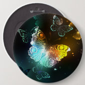 明るい蝶と夜の蝶 缶バッジ (正面&裏面)