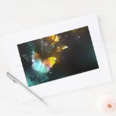 明るい蝶と夜の蝶 長方形シール (封筒)