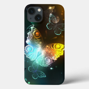 明るい蝶と夜の蝶 iPhone 13ケース