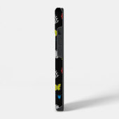 明るい蝶と日差し柄のスマホケース iPhoneケース (左側面)