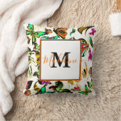 明るい蝶パーソナライズされた枕 クッション (ブランケット)