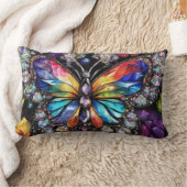 明るい蝶 ランバークッション (ブランケット)