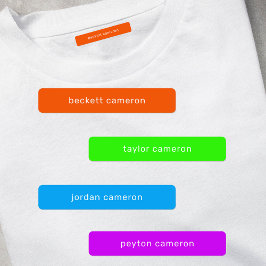 明るい衣類のラベルにアイロンという名前を付ける ラベル