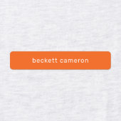 明るい衣類のラベルにアイロンという名前を付ける ラベル (デザイン1)