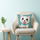 明るい表情のかわいいキャラクター犬 クッション (椅子)