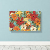 明るい表現豊かな庭園 キャンバスプリント (インサイチュ (ウッドフロア))