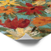 明るい表現豊かな庭園 ポスター (角)