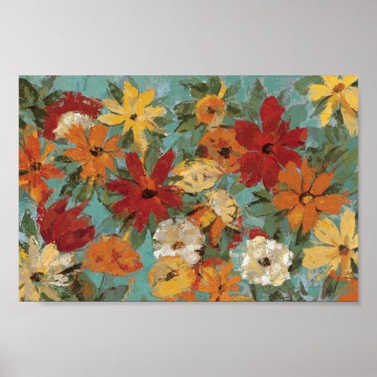 明るい表現豊かな庭園 ポスター (正面)