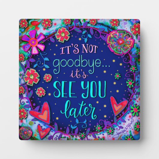 明るい表示あなた後の悔やみや弔慰の鼓膜 フォトプラーク (正面)