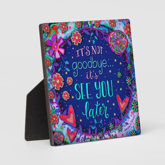 明るい表示あなた後の悔やみや弔慰の鼓膜 フォトプラーク (正面)