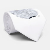 明るい西ハイランドホワイトテリア ネクタイ (ロール)