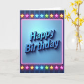 明るい誕生日ネオンカード カード (黄色い花)