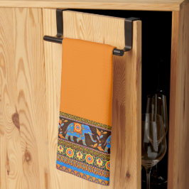 明るい象のキッチンタオル キッチンタオル