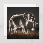 明るい象のシルエット (正面/裏面)