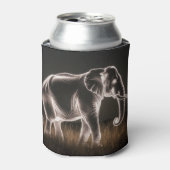 明るい象のシルエット 缶クーラー (缶正面)