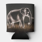 明るい象のシルエット 缶クーラー (裏面)