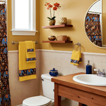 明るい象のバスタオオルセット