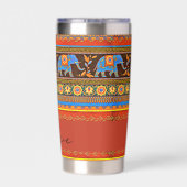 明るい象パーソナライズされた 保温保冷タンブラー (背面)