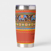 明るい象パーソナライズされた 保温保冷タンブラー (正面)