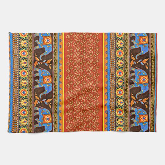 明るい象 キッチンタオル (横)