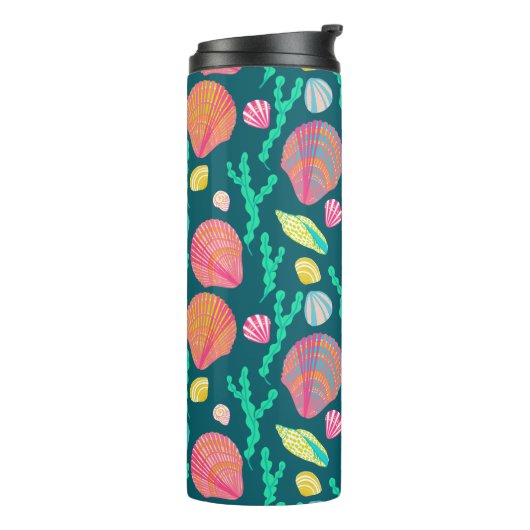 明るい貝殻と海苔の模様 タンブラー (回転左)