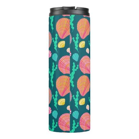 明るい貝殻と海苔の模様 タンブラー (裏面)