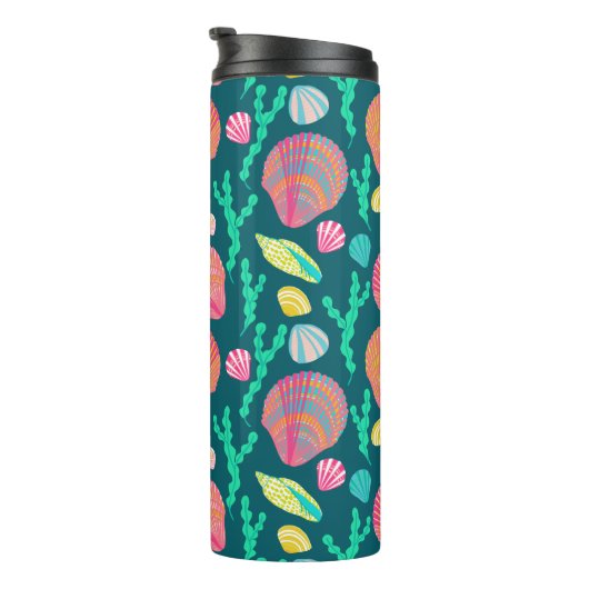 明るい貝殻と海苔の模様 タンブラー (回転右)