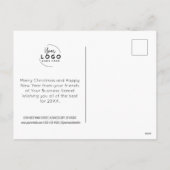 明るい赤いクリスマスのビジネス シーズンポストカード (裏面)