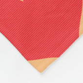 明るい赤いハートパターン フリースブランケット (角)