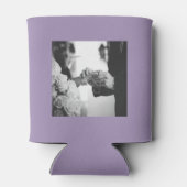 明るい赤いハートパーソナライズされた結婚の 缶クーラー (裏面)