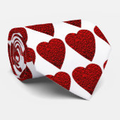 明るい赤いハート映像 ネクタイ (ロール)
