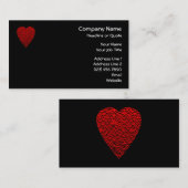 明るい赤いハート映像 名刺 (正面/裏面)