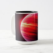 明るい赤い惑星 ツートーンマグカップ (正面左)