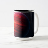明るい赤い惑星 ツートーンマグカップ (正面右)