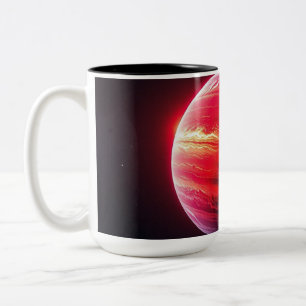 明るい赤い惑星 ツートーンマグカップ