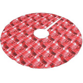 明るい赤い格子模様の素朴な木のスカート ブラッシュドポリエステルツリースカート (アングル)