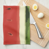 明るい赤い水の色のスイカのキッチンタオル キッチンタオル (四つ折り)