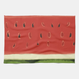 明るい赤い水の色のスイカのキッチンタオル キッチンタオル
