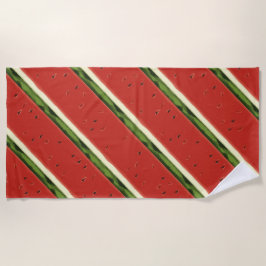 明るい赤い水の色スイカビーチタオル ビーチタオル
