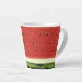 明るい赤い水カラースイカラテマグ カフェラテマグ (右アングル)