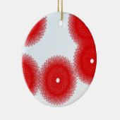 明るい赤い色 セラミックオーナメント (右)