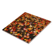 明るい赤い黄色の秋のカエデ葉ル タイル (側面)